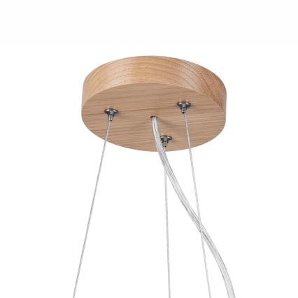 Lampadario su filo OAK SLIM 2xE27/60W/230V ø 37 cm quercia