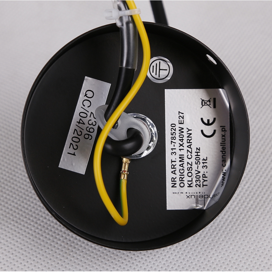 Lampadario su filo ORIGAMI 1xE27/40W/230V