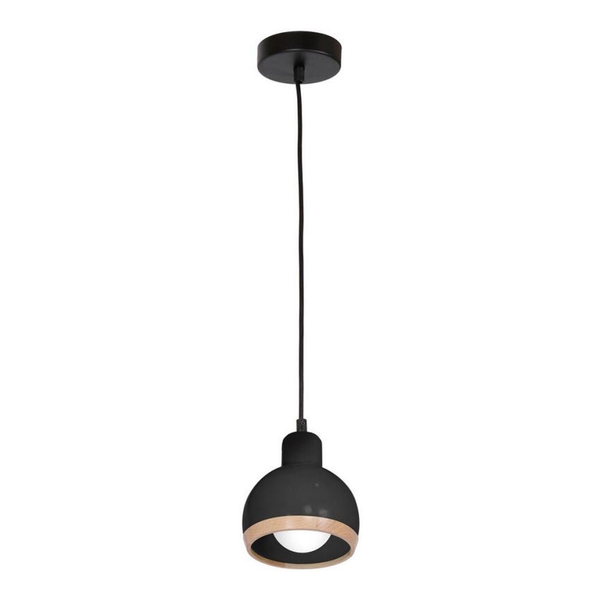 Lampadario su filo OVAL 1xE27/60W/230V nero