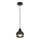 Lampadario su filo OVAL 1xE27/60W/230V nero