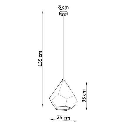 Lampadario su filo PAVLUS 1xE27/60W/230V