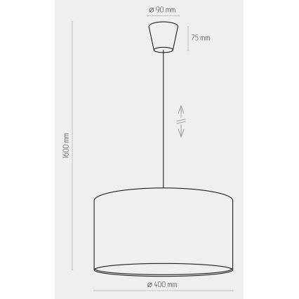 Lampadario su filo per bambini  RONDO KIDS 1xE27/15W/230V rosa