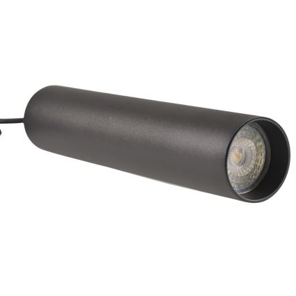 Lampadario su filo per sistema a binario MARIBEL 3xGU10/10W/230V + 1 m rotaia sistema nero