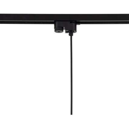 Lampadario a sospensione con filo per sistema ferroviario monofase TRACER 1xE27/15W/230V diametro 38 cm nero/bianco