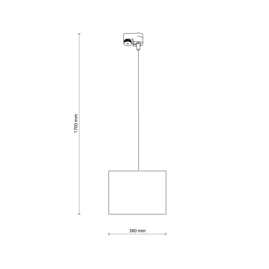 Lampadario a sospensione con filo per sistema ferroviario monofase TRACER 1xE27/15W/230V diametro 38 cm nero/bianco