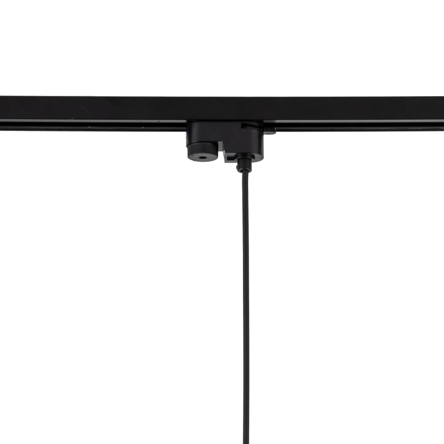 Lampadario a sospensione con filo per sistema ferroviario monofase TRACER 1xE27/15W/230V diametro 38 cm nero/marrone