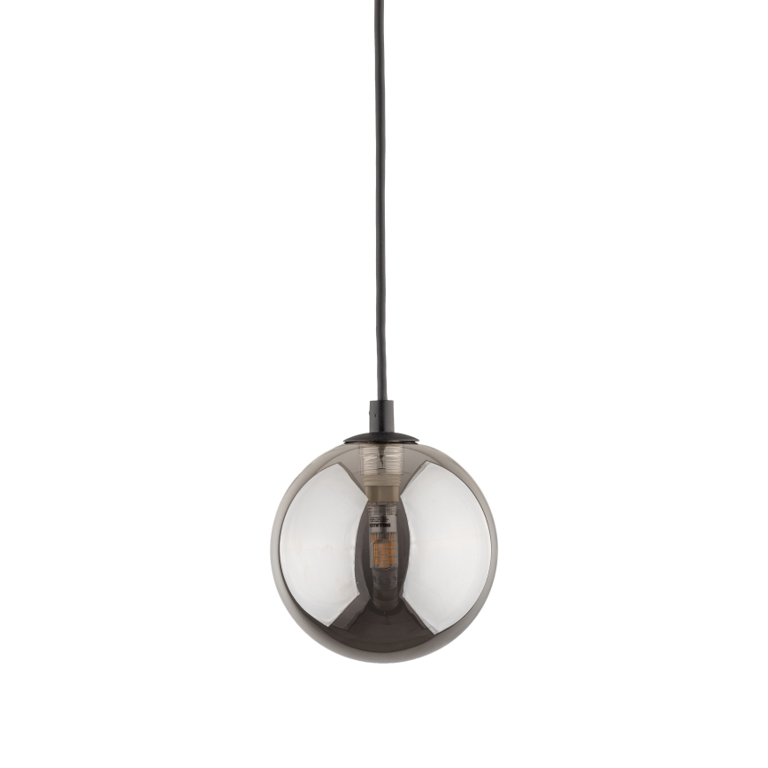 Lampadario a sospensione con filo per sistema ferroviario monofase TRACER 1xG9/8W/230V nero/fumé nero