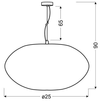 Lampadario su filo PINIA 1xE27/60W/230V