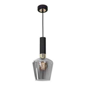 Lampadario su filo ROMA BLACK 1xE27/60W/230V