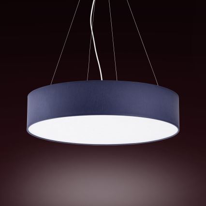 Lampadario su filo RONDO 4xE27/15W/230V blu