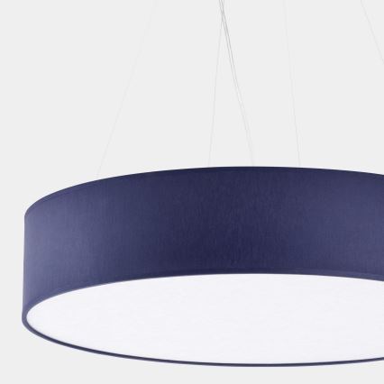 Lampadario su filo RONDO 4xE27/15W/230V blu