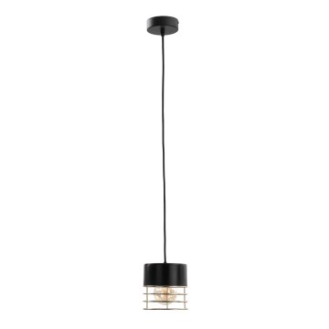 Lampadario su filo  ROY 1xE27/60W/230V nero