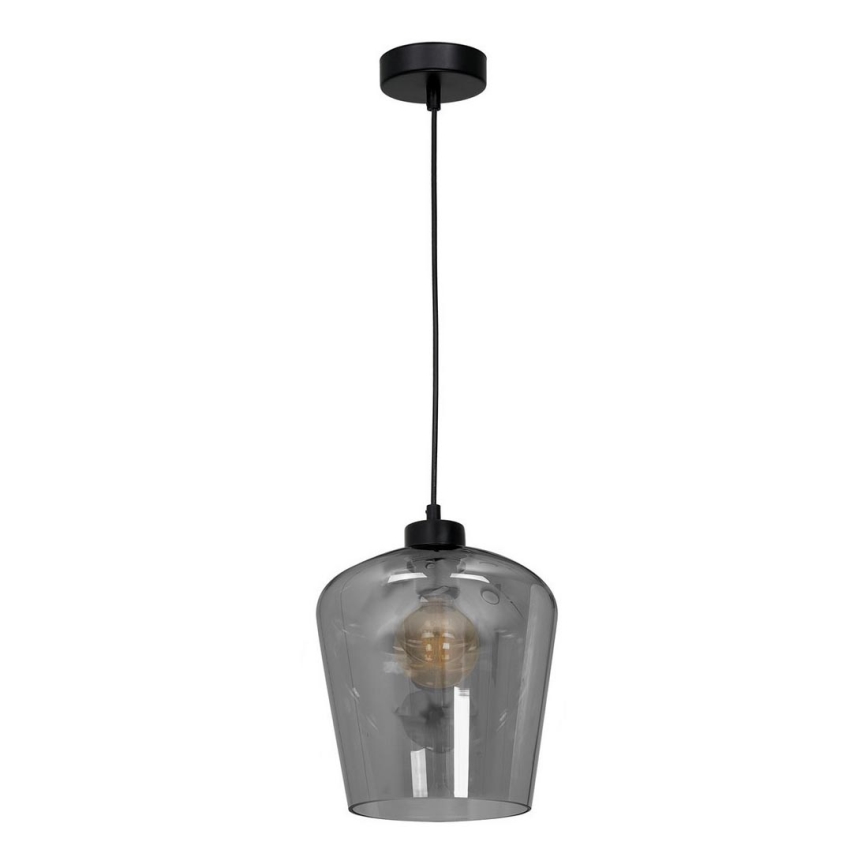 Lampadario su filo SANTIAGO 1xE27/60W/230V nero