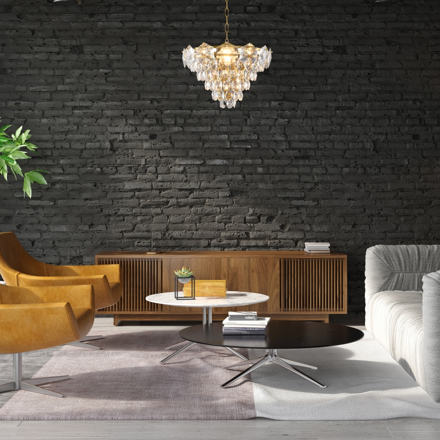 Lampadario su filo SELENA 6xE14/40W/230V dorato
