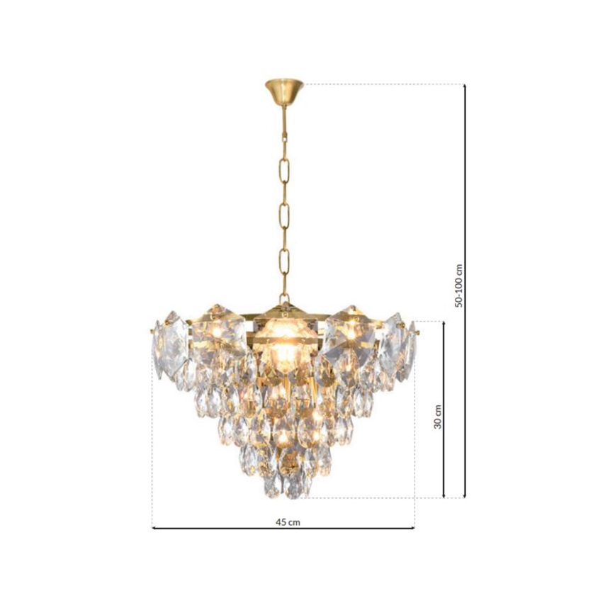 Lampadario su filo SELENA 6xE14/40W/230V dorato