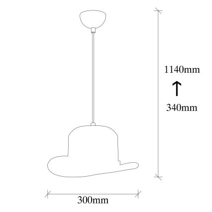 Lampadario su filo SIVANI 1xE27/100W/230V