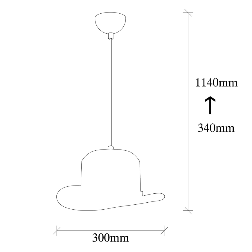 Lampadario su filo SIVANI 1xE27/100W/230V