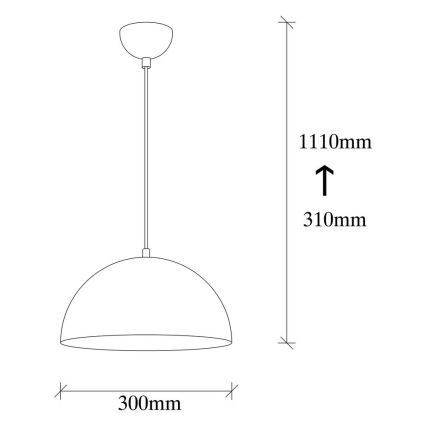 Lampadario su filo  SIVANI 1xE27/40W/230V bianco