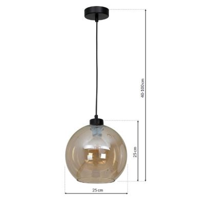 Lampadario su filo SOFIA 1xE27/60W/230V marrone