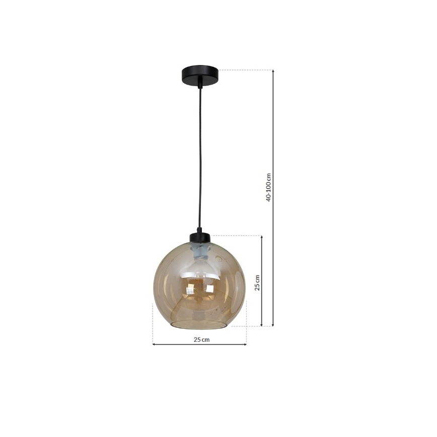 Lampadario su filo SOFIA 1xE27/60W/230V marrone
