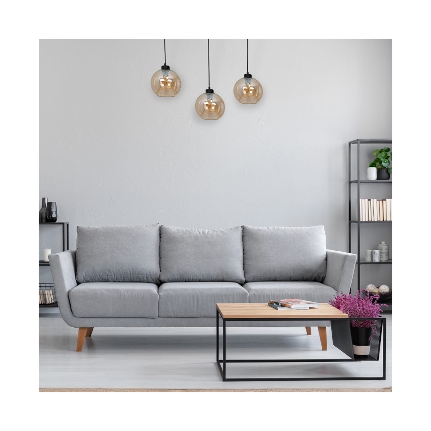 Lampadario su filo SOFIA 3xE27/60W/230V marrone