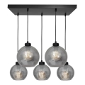 Lampadario su filo SOFIA 5xE27/60W/230V nero