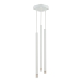 Lampadario su filo STALACTITE LASER 3xG9/3W/230V bianco