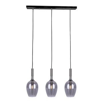 Lampadario su filo TANGO 3xE14/40W/230V nero