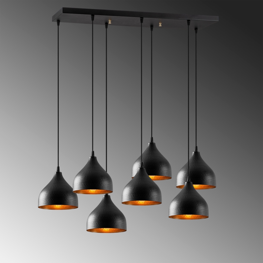 Lampadario su filo TATTOO 7xE27/40W/230V