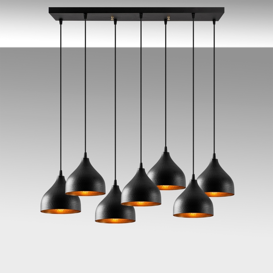 Lampadario su filo TATTOO 7xE27/40W/230V