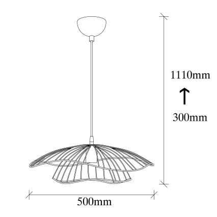 Lampadario su filo TEL 1xE27/40W/230V