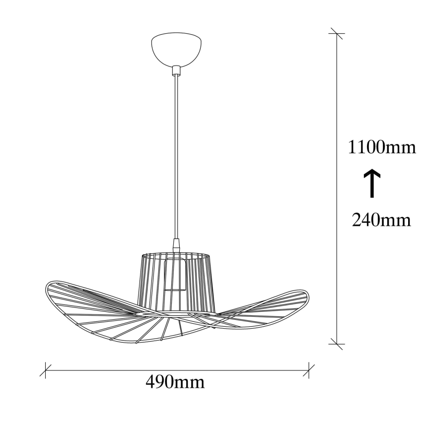 Lampadario su filo TEL 1xE27/40W/230V