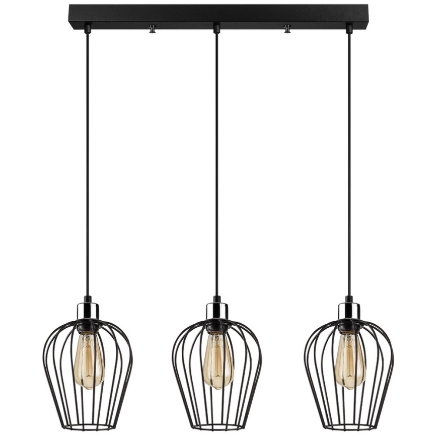 Lampadario su filo TEL 3xE27/100W/230V