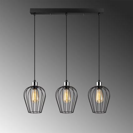 Lampadario su filo TEL 3xE27/100W/230V