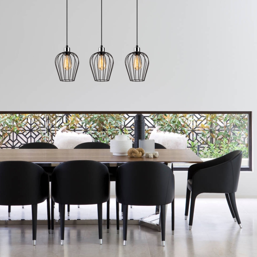 Lampadario su filo TEL 3xE27/100W/230V
