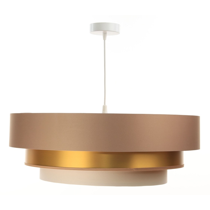 Lampadario su filo TRINITI 1xE27/60W/230V beige/oro