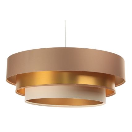 Lampadario su filo TRINITI 1xE27/60W/230V beige/oro