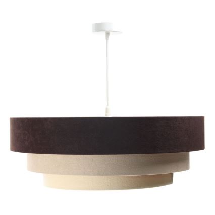 Lampadario su filo TRINITI 1xE27/60W/230V marrone/beige/oro