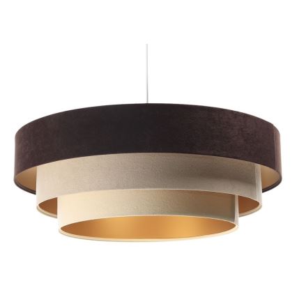 Lampadario su filo TRINITI 1xE27/60W/230V marrone/beige/oro