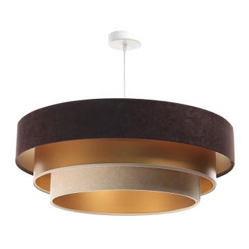 Lampadario su filo TRINITI 1xE27/60W/230V marrone/oro/beige