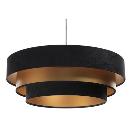 Lampadario su filo TRINITI 1xE27/60W/230V  nero/oro