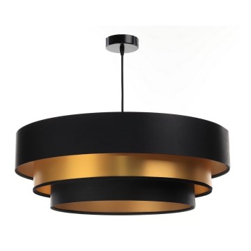 Lampadario su filo TRINITI 1xE27/60W/230V nero/oro