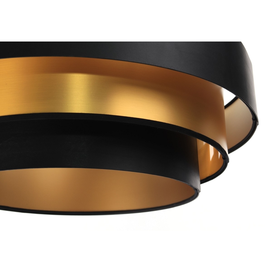 Lampadario su filo TRINITI 1xE27/60W/230V nero/oro