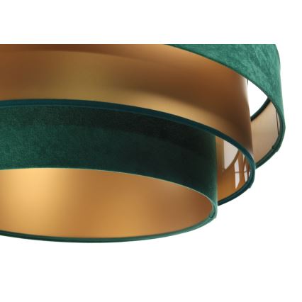 Lampadario su filo TRINITI 1xE27/60W/230V verde/oro