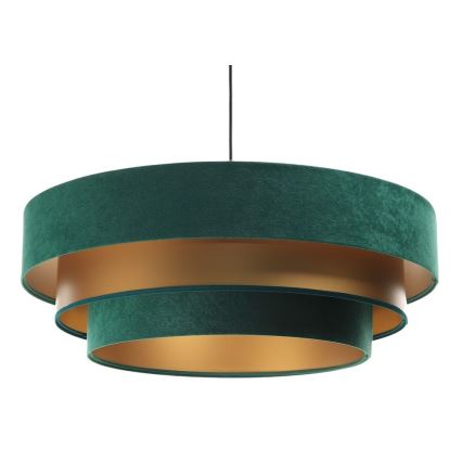 Lampadario su filo TRINITI 1xE27/60W/230V verde/oro