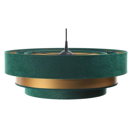 Lampadario su filo TRINITI 1xE27/60W/230V verde/oro