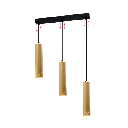 Lampadario su filo TUBO 3xGU10/25W/230V