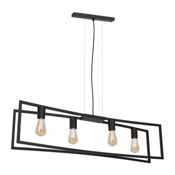 Lampadario su filo TUNJA 4xE27/60W/230V nero