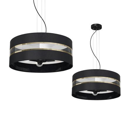 Lampadario su filo ULTIMO 3xE27/60W/230V nero