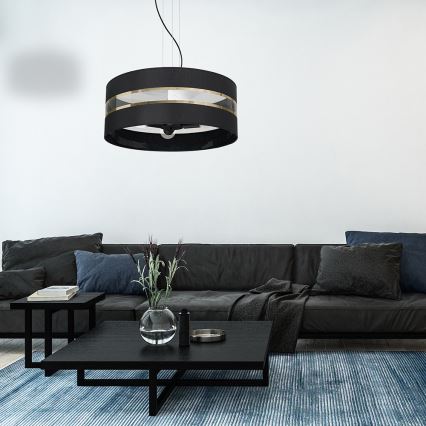 Lampadario su filo ULTIMO 3xE27/60W/230V nero